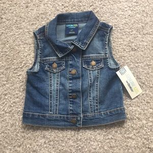 NWT toddler jean vest